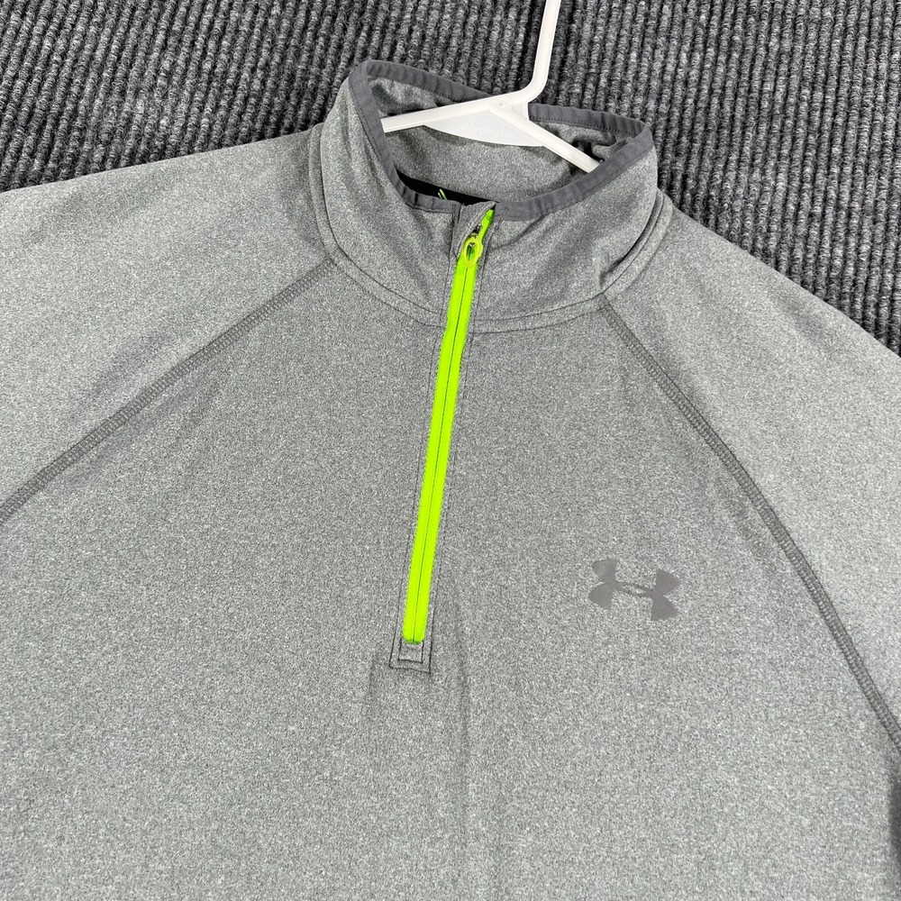 Under Armour Pullover Shirt Mens Medium Gray Long Sleeve Fitted All Seasons Gym